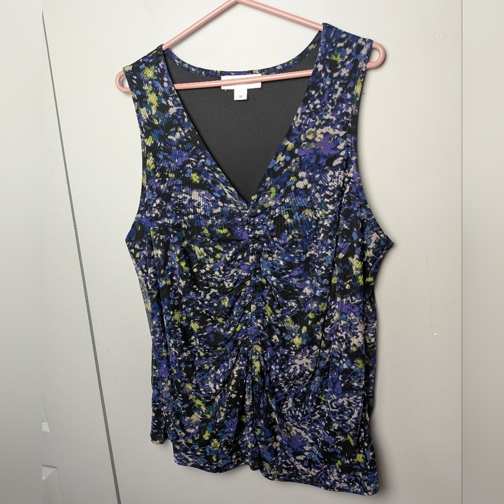 ADDITION ELLE Plus Size Sleeveless Fitted V-Neck Knit Top Blouse Size 3X - Picture 6 of 15